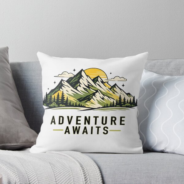 Item preview, Adventure Awaits Vintage Mountain Camping Hiking designed and sold by Mr Lee.