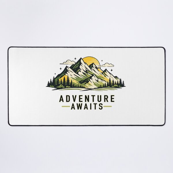 Item preview, Adventure Awaits Vintage Mountain Camping Hiking designed and sold by Mr Lee.