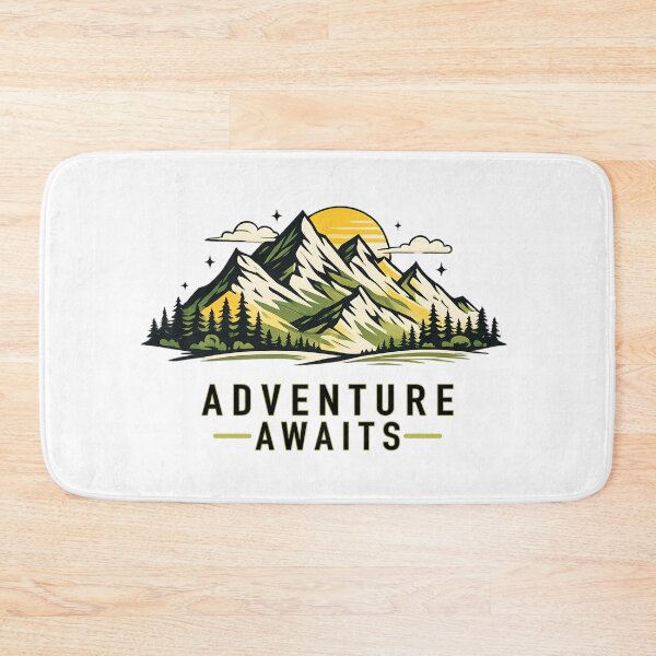 Item preview, Adventure Awaits Vintage Mountain Camping Hiking designed and sold by Mr Lee.