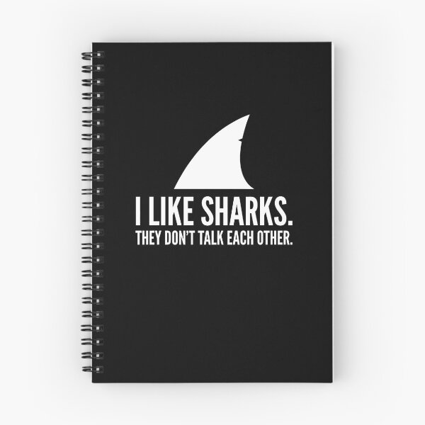 Item preview, Minimalist I Like Sharks They Don't Talk to Each Other Funny Joke designed and sold by SplashTastic.