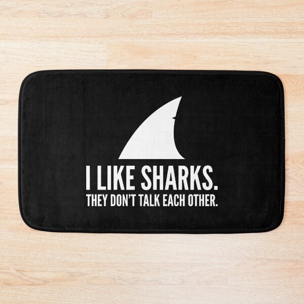 Item preview, Minimalist I Like Sharks They Don't Talk to Each Other Funny Joke designed and sold by SplashTastic.