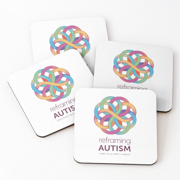 Item preview, Stacked Logo - Tagline - Aubergine designed and sold by ReframingAutism.