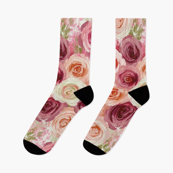 Item preview, Painterly Pink Rose Garden – Elegant Floral Pattern designed and sold by helgekerler.