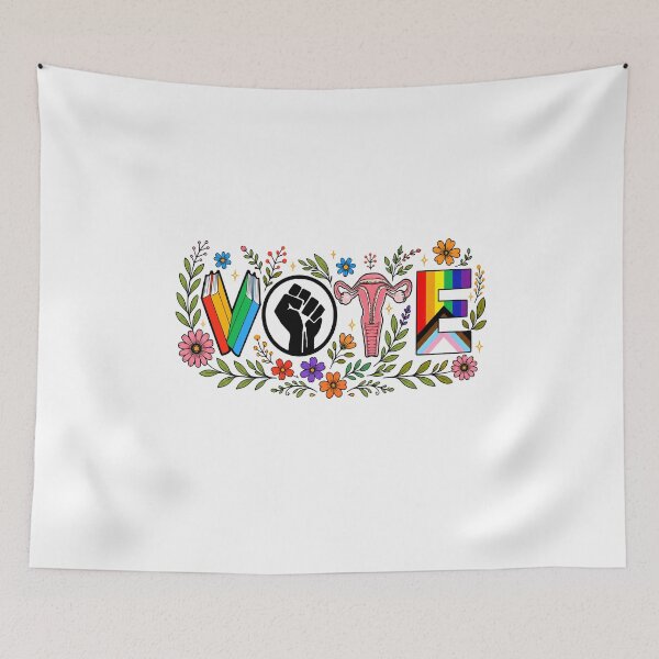Item preview, Vote Wordplay - Books. Fist. Ovaries. LGTBQ Ally designed and sold by KarimSoCute.
