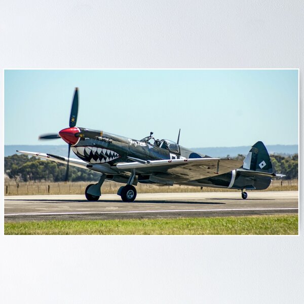 Item preview, RAAF Supermarine Spitfire Mk VIII A58-758 – WWII Military Warbird Art designed and sold by Ross.A.Campbell.