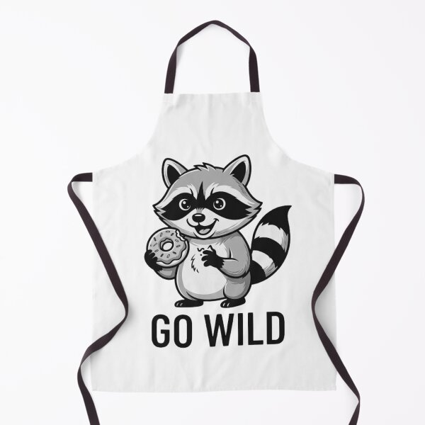 Item preview, Go Wild Funny Donut Eating Raccoon designed and sold by GiggleInkTees.