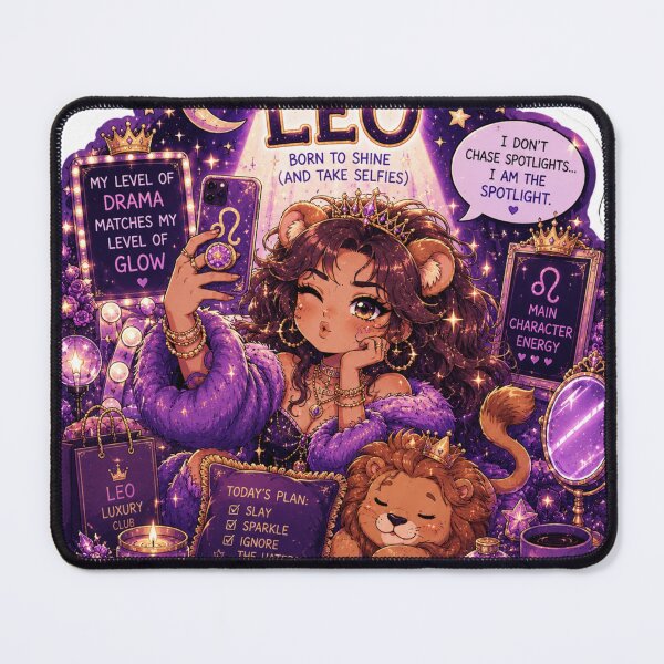 Item preview, Leo Diva Zodiac Sticker | Glamorous Funny Astrology Art designed and sold by MysticPurpleHue.
