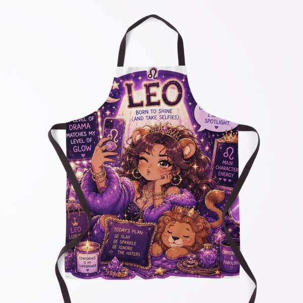 Item preview, Leo Diva Zodiac Sticker | Glamorous Funny Astrology Art designed and sold by MysticPurpleHue.