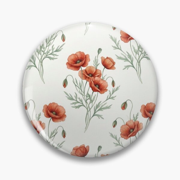 Item preview, Vintage Red Poppy Floral Seamless Pattern, Romantic Watercolor Flower Background for Wedding Invitation and Fabric Textile Print designed and sold by weaveandwave.