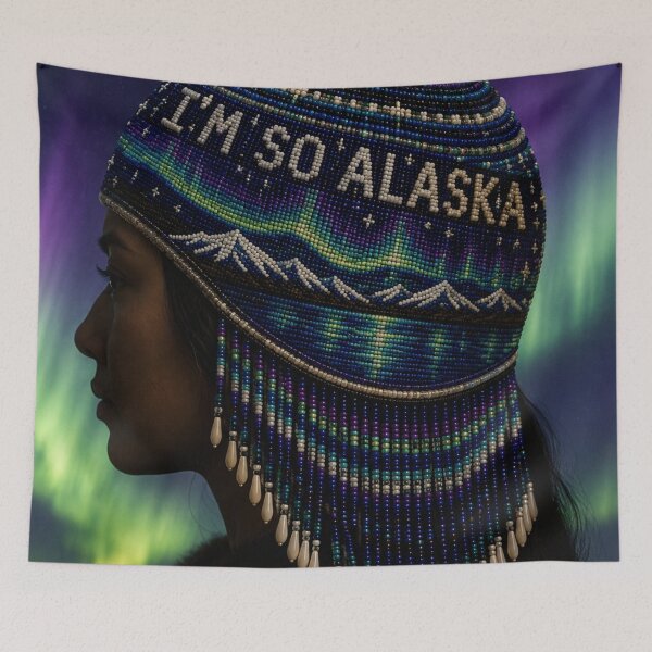 Item preview, I'm So Alaska Alutiiq Headdress  designed and sold by YahnaKay.