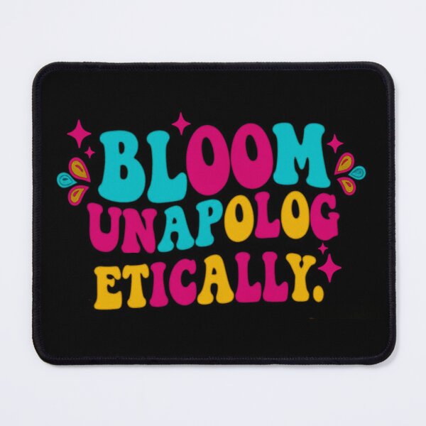 Item preview, Bloom Unapologetically Retro Retro Typography | Positive Mental Health Quote designed and sold by BoundaryCo.