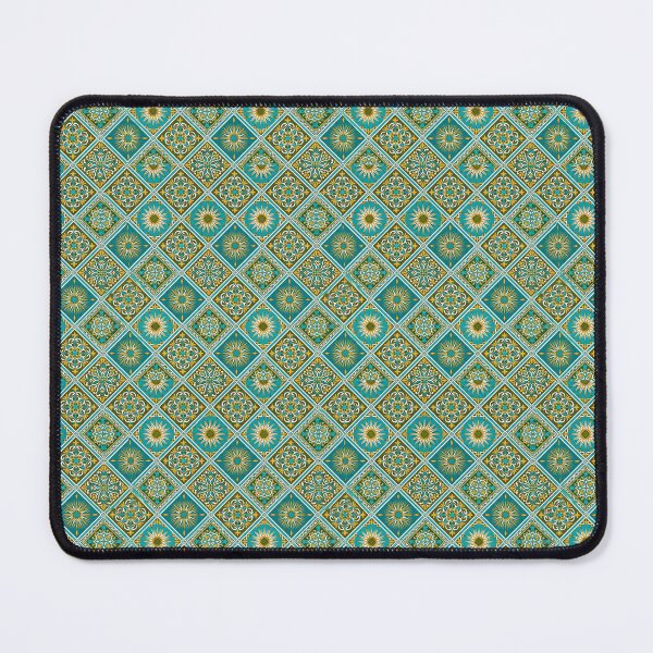 Item preview, Intricate Persian Damask Paisley Geometric Repeat Pattern in Turquoise Gold designed and sold by SplashTastic.