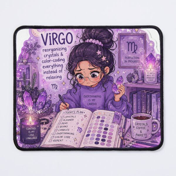 Item preview, Virgo Organized Chaos Sticker | Funny Astrology Aesthetic Art designed and sold by MysticPurpleHue.