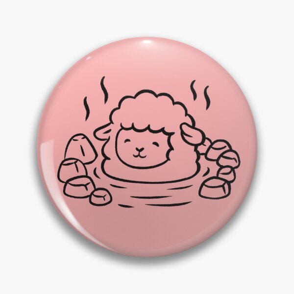 Item preview, Cute Sheep in a Japanese Onsen designed and sold by Milovidova.