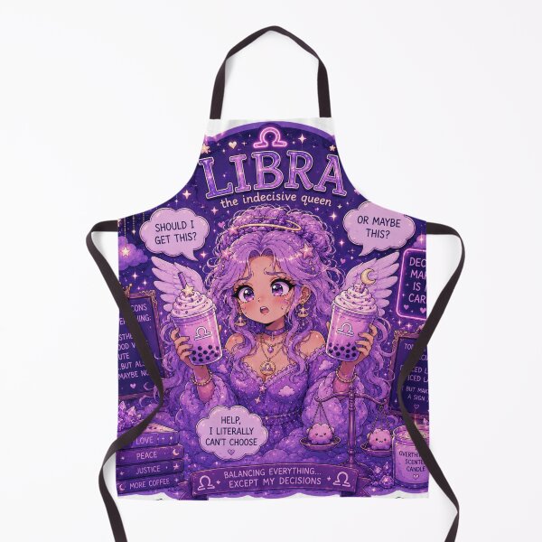 Item preview, Indecisive Libra Zodiac Sticker | Funny Astrology Aesthetic Art designed and sold by MysticPurpleHue.