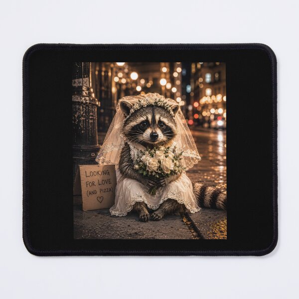Item preview, Feral Raccoon Bride Engaged designed and sold by zoes-ink.
