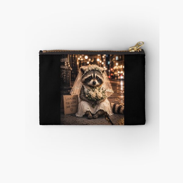 Item preview, Feral Raccoon Bride Engaged designed and sold by zoes-ink.