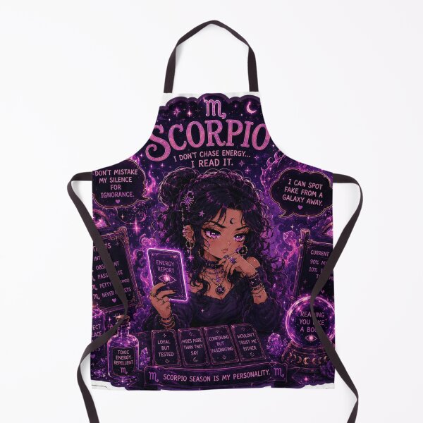 Item preview, Mysterious Scorpio Zodiac Sticker | Dark Funny Astrology Art designed and sold by MysticPurpleHue.