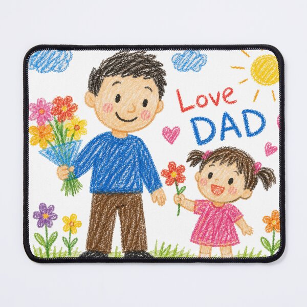 Item preview, Crayon Doodle Love DAD - Cute Father and Daughter Art designed and sold by Arbacus.