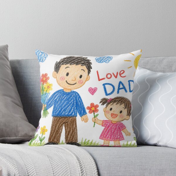 Item preview, Crayon Doodle Love DAD - Cute Father and Daughter Art designed and sold by Arbacus.