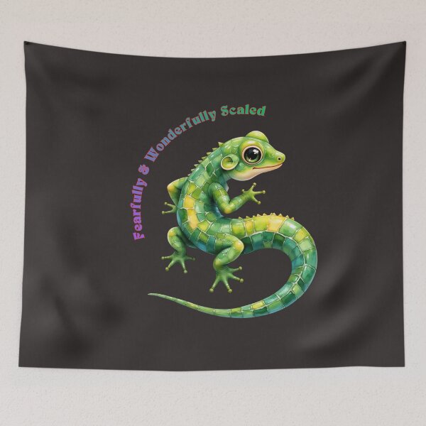 Item preview, Fearfully & Wonderfully Scaled Cute Gecko Shirt | Christian Reptile Lover Design designed and sold by Ashes to Artistry.