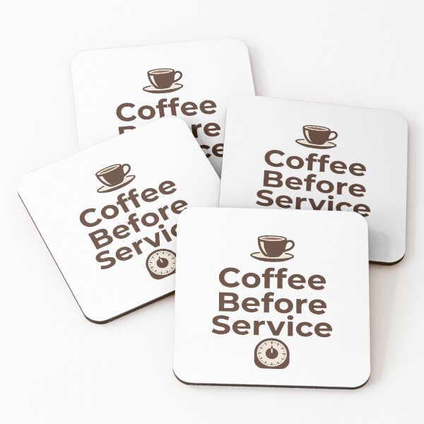 Item preview, Coffee Before Service - Funny Chef & Barista Design designed and sold by BrewChef.