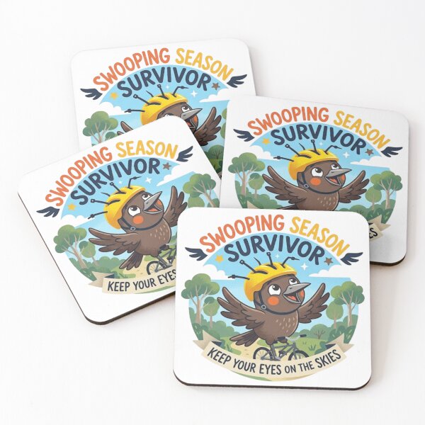 Item preview, Swooping Season Survivor – Funny Cycling Bird Vintage Tee designed and sold by VintryOff.