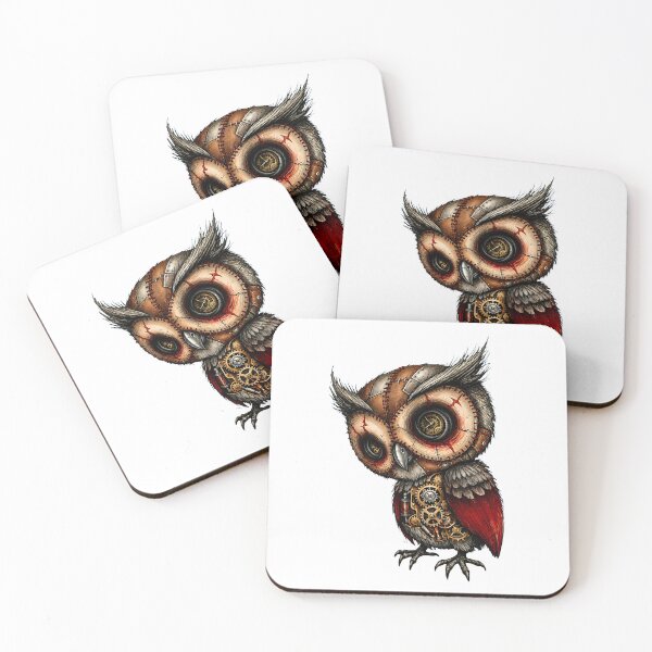Item preview, Dark Steampunk Owl Art | Gothic Fantasy Aesthetic. designed and sold by HorrorInkStudio.