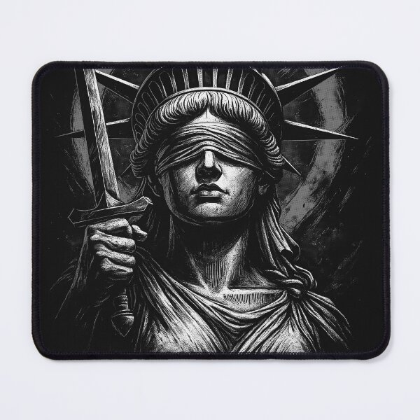 Item preview, Blind Justice Liberty – Powerful Dark Statue Artwork designed and sold by E4ST-INDUSTRIES.