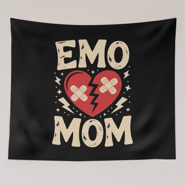 Item preview, Emo Mom Broken Heart Mothers Day Gift for Alternative Mum designed and sold by Say It With Ink.