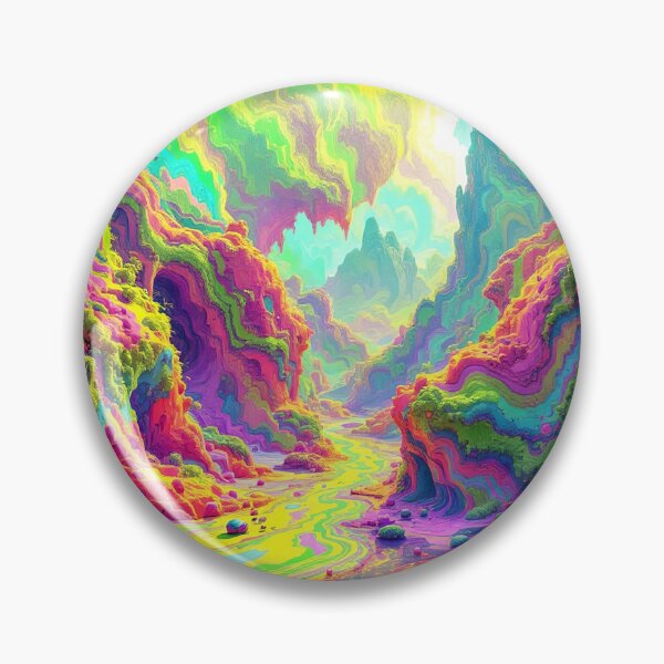 Item preview, psychedelic canyon designed and sold by TrezeTreze.