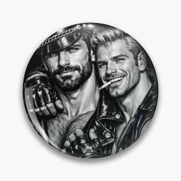 Item preview, Gay Leather Biker Series Guys Together Daddy Leder Pride Graphic Design designed and sold by ItsAKinkThing.