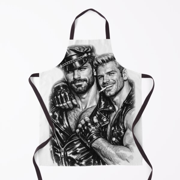 Item preview, Gay Leather Biker Series Guys Together Daddy Leder Pride Graphic Design designed and sold by ItsAKinkThing.