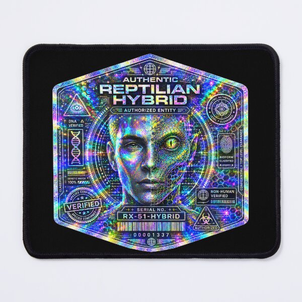 Item preview, Authentic Reptilian Hybrid Holographic Cyberpunk Security Seal designed and sold by Extravanganzza.