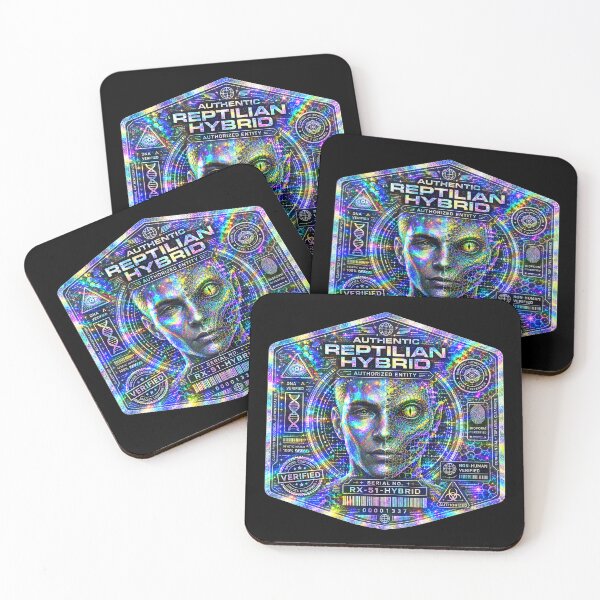 Item preview, Authentic Reptilian Hybrid Holographic Cyberpunk Security Seal designed and sold by Extravanganzza.