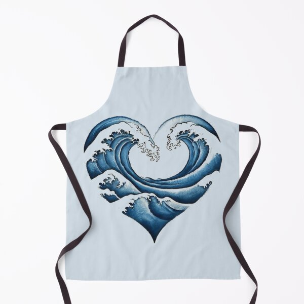 Item preview, Ocean Wave Heart Minimal Beach Aesthetic Design designed and sold by The craft.