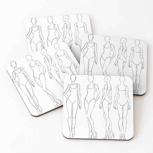 Item preview, Female Fashion Croquis - 9-Head Figure Templates Set for Fashion Designers designed and sold by LYAN-STORE.