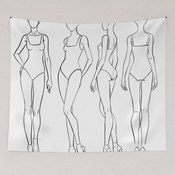 Item preview, Female Fashion Croquis - 9-Head Figure Templates Set for Fashion Designers designed and sold by LYAN-STORE.
