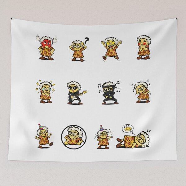 Item preview, Funny Grandma Character Sticker Pack Emojis designed and sold by RamyGallery.