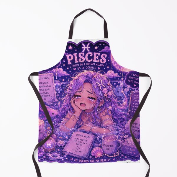 Item preview, Emotional Pisces Zodiac Sticker | Funny Dreamy Astrology Art designed and sold by MysticPurpleHue.