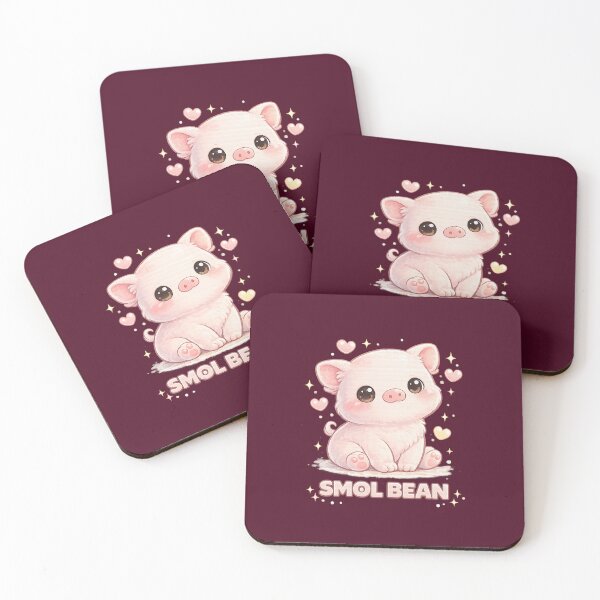Item preview, Smol Bean Cute Baby Pig Kawaii Meme Aesthetic Gift for Pig Lovers Soft Pastel Animal Design designed and sold by ArtByTripti.
