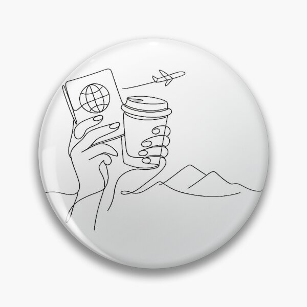 Item preview, Wanderlust Coffee Line Art designed and sold by slikar.