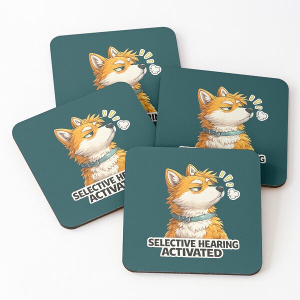Item preview, Selective Hearing Activated Funny Fox Meme Quote Gift for Fox Lovers Sarcastic Animal Pun Sticker designed and sold by ArtByTripti.