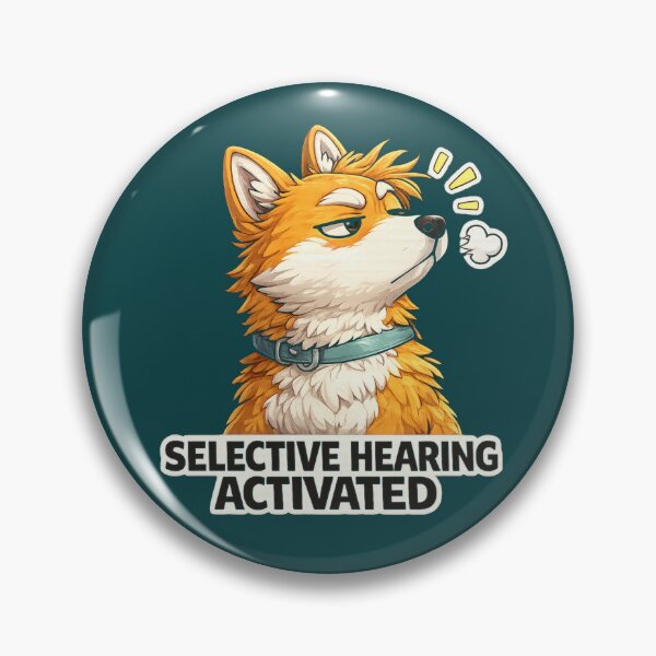Item preview, Selective Hearing Activated Funny Fox Meme Quote Gift for Fox Lovers Sarcastic Animal Pun Sticker designed and sold by ArtByTripti.