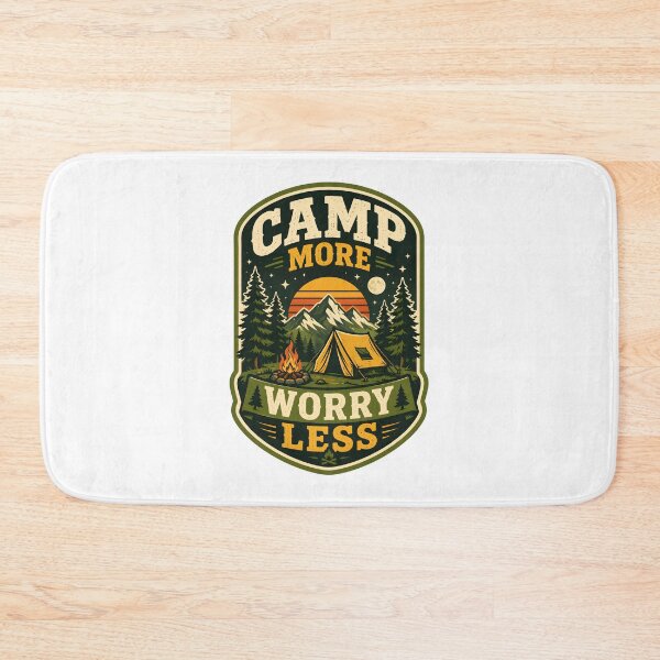 Item preview, Camp More Worry Less Vintage Retro Camping designed and sold by Mr Lee.