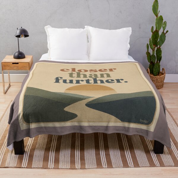 Item preview, Closer Than Further – Retro Minimalist Sunset Typography Design designed and sold by byaga.