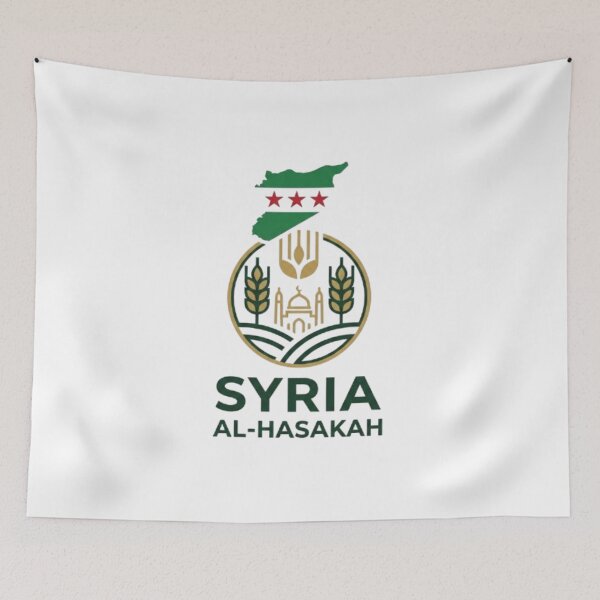Item preview, Syria Al-Hasakah coat of arms with wheat and mosque designed and sold by Ahmedsyde.
