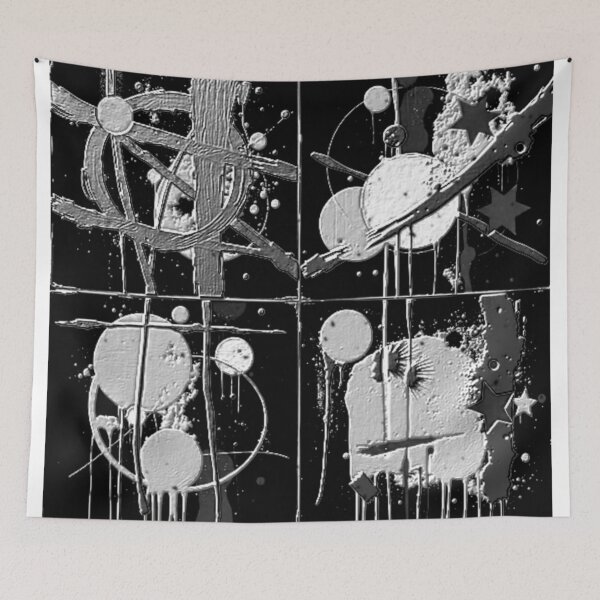 Item preview, rebel geometry dark blend age black and white geometric abstract design designed and sold by SmashingDeals.