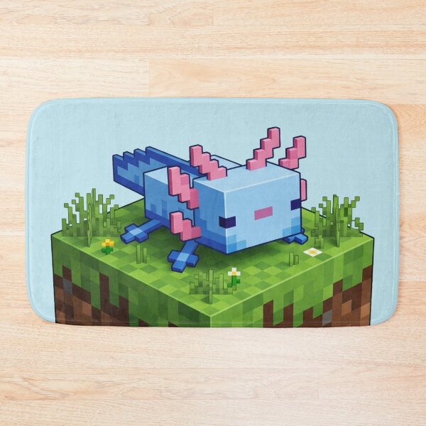 Item preview, Cute Blue Minecraft Axolotl on Block (Blue) designed and sold by LyssasMindArt.