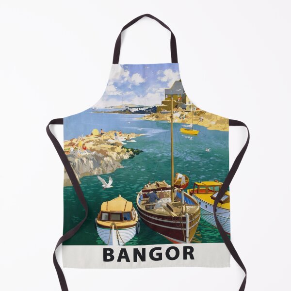 Item preview, Vintage Bangor Northern Ireland Travel Poster designed and sold by CJChronicles.